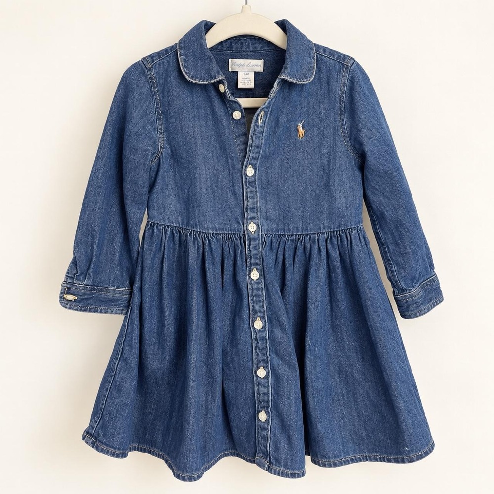 Ralph Lauren Denim Button-Front Dress • 24M